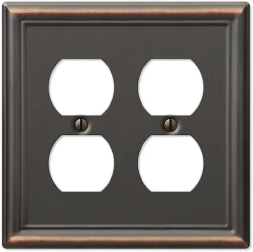 Vista 10 de Amerelle 149DDB - Placa de pared Chelsea, 1 Duplex, acero, bronce envejecido, 1 paquete