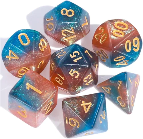 Vista 28 de CiaraQ DND - Juego de dados poliédricos con una bolsa de dados negra para juegos de mesa de rol D&D RPG MTG