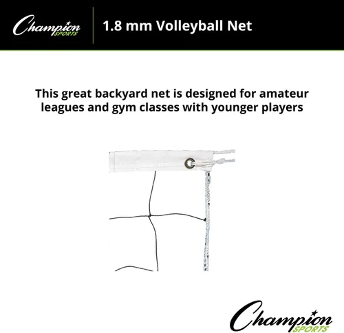 Vista 2 de Champion SportsVolleyball Nets Negro/Blanco
