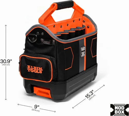 Vista 6 de Klein Tools 62202MB Bolsa de Herramientas MODbox, Parte de la Estación de Trabajo Móvil MODbox, 33 Bolsillos, Amplio Almacenamiento de Herramientas