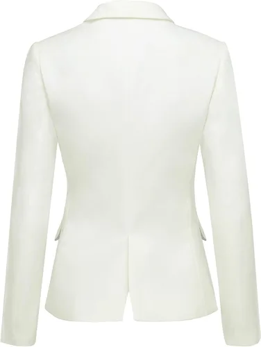 Vista 2 de luvamia Chaqueta formal de manga larga con solapa y botones para mujer