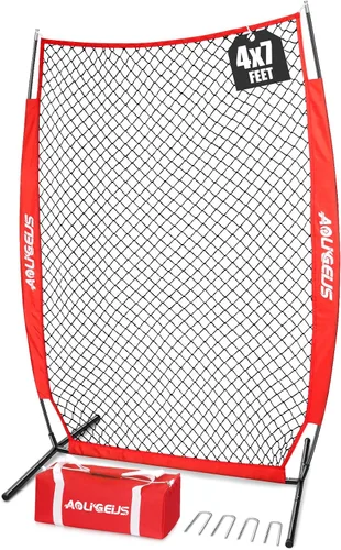 Vista 8 de 7FT Batting Screen, I-Screen L-Screen Pitching Net for Pitcher