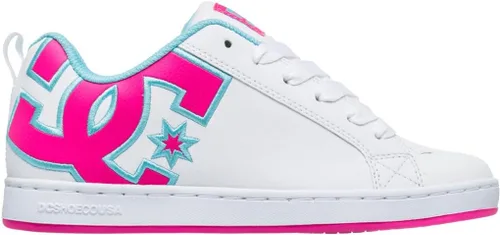 Vista 16 de DC Womens Dc Women's Court Graffik Casual Skate Shoe Plantilla blanca y negra