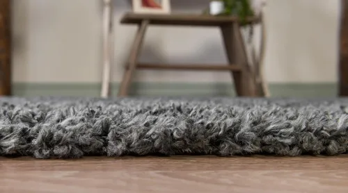 Vista 183 de Unique Loom Colección Davos Shag - Alfombra Lino
