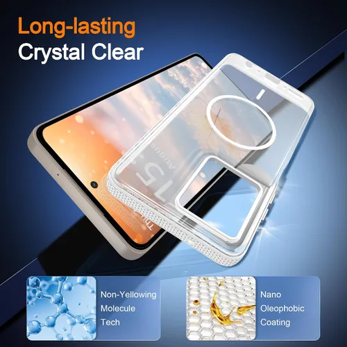Vista 506 de Jshru Funda para Samsung Galaxy S26 Plus/Galaxy S25 Plus: para Galaxy S24 Plus [compatible con Magsafe] [2 protectores de pantalla HD] cubierta