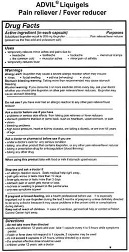 Vista 2 de Advil Liqui-Gels (180 unidades) analgésicoreductor de fiebre cápsula llena de líquido, 200 mg de ibuprofeno, alivio temporal del dolor