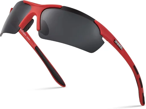 Vista 7 de Lentes de sol polarizados deportivos para hombres y mujeres, con diseño envolvente, UV400, para correr, béisbol, sóftbol, ciclismo, conducción