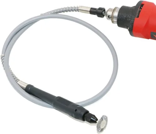 Vista 2 de Accesorio adaptador de eje flexible de 1/8 pies (0.125 in), portabrocas de cable de extensión de taladro flexible y herramienta de amoladora