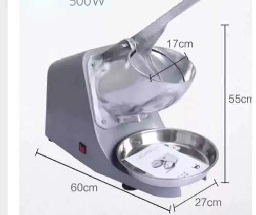 Vista 2 de Moledor Hielo Eléctrico Picador Triturador En Forma Granizado.