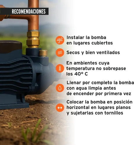 Vista 7 de Bomba periférica agua eléctrica 3/4 HP