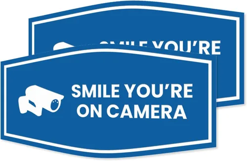 Vista 42 de Fancy Smile You're On Camera Letrero (negro) - Mediano (1 unidad)