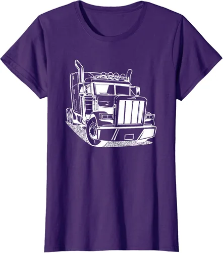 Vista 8 de Diesel Big Rig 18 Wheeler - Camiseta de camionero para camionero, Negro, S
