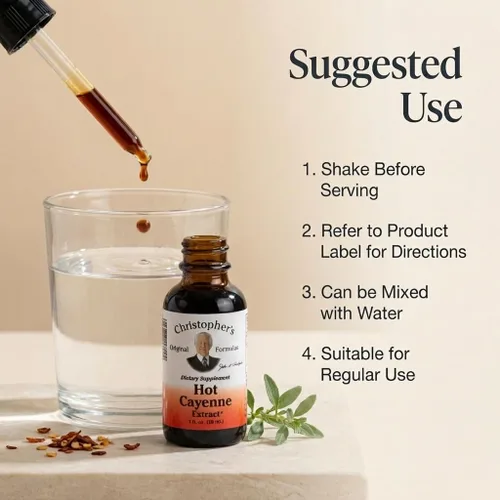 Vista 10 de Christopher's Original Formulas Extracto de Cayena Caliente, 1 fl oz - Suplemento herbario natural