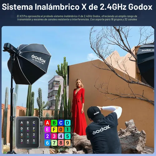 Vista 5 de Godox X3 Pro S - Transmisor de disparador de flash inalámbrico para Sony