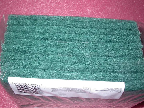 Vista 2 de 3M™ Scotch-Brite - Estropajos resistentes de 86 cc, 6 x 9 pulgadas, color verde, paquete de 10 almohadillas