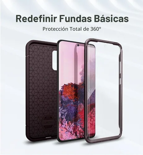 Vista 3 de SURITCH Funda para Samsung Galaxy S20 Plus, marco frontal extra, resistente y a prueba de golpes, con protector de pantalla integrado para Samsung