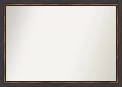 Vista 189 de Amanti Art Espejo de baño negro para sobre el fregadero, 23 x 23 pulgadas, espejo cuadrado negro Ashton, marco de madera tradicional mediano, se