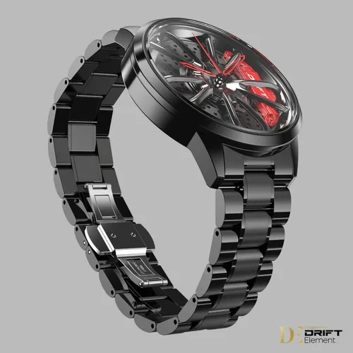 Vista 4 de DriftElement Original Performance GT Men Rim Watch - Reloj de pulsera deportivo para hombre en diseño 3D - Reloj de diseñador personalizado