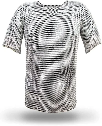 Vista 9 de Nagina International Haubergeon - Juego de armadura medieval de caballero normando (adulto de tamaño completo) camisa larga con medias mangas