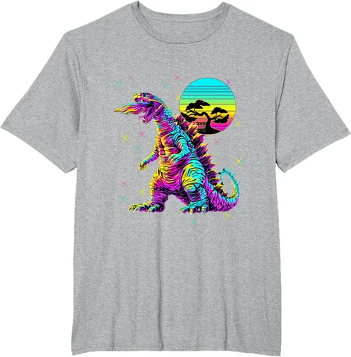 Vista 27 de Cool Streetwear synthwave 80s 90s retro anime snakezilla camiseta, Negro
