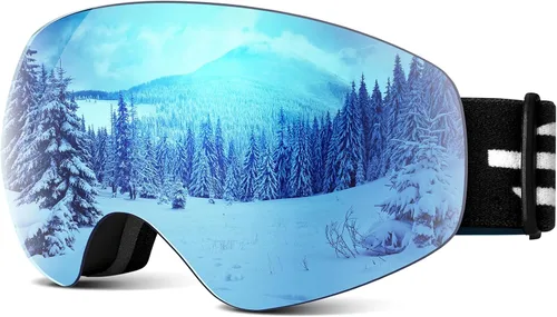 Vista 8 de Gafas de esquí para niños, gafas de esquí de nieve para niños, jóvenes, adolescentes, niños y niñas de 5 a 14 años