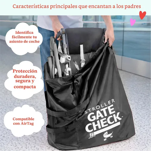 Vista 2 de J.L. Childress Bolsa de viaje para cochecitos individuales y algunos dobles, bolsa de viaje para avión, se adapta a la mayoría de los cochecitos