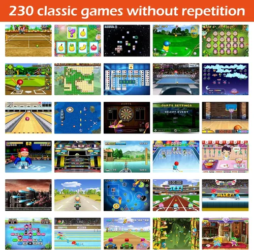 Vista 3 de TaddToy Juego de mano de 16 bits para niños y adultos, pantalla grande de 3.0 pulgadas precargada 230 HD videojuegos clásicos retro con batería