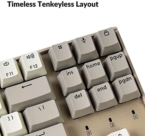Vista 7 de Keychron K8 87 teclas Tenkeyless Layout inalámbrico Bluetooth teclado mecánico para juegos Mac, multitarea tipo C teclado de computadora con cable