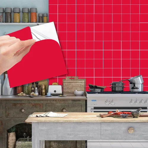 Vista 9 de Adhesivo adhesivo de pared para loseta en muro de cocina, 6 x 6 pulgadas, removible para pegar en la cocina (25 unidades, negro)