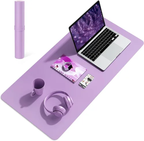 Vista 63 de YSAGi Alfombrilla de Escritorio de Cuero Antideslizante, Alfombrilla de Teclado para Escritorio de Computadora Portátil Impermeable, Protector