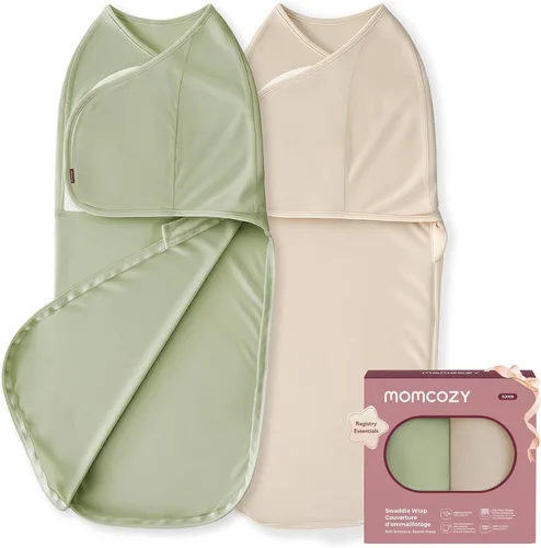 Vista 14 de Momcozy - Pañales para recién nacidos, con cierre silencioso para bebés de 0 a 3 meses Saco de dormir apto para nuevos padres, reduce el reflejo