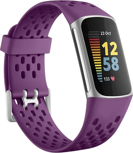 Vista 24 de Getino Bandas compatibles con Fitbit Charge, correas deportivas de repuesto ajustables transpirables suaves para Fitbit Charge 5/6, Negro
