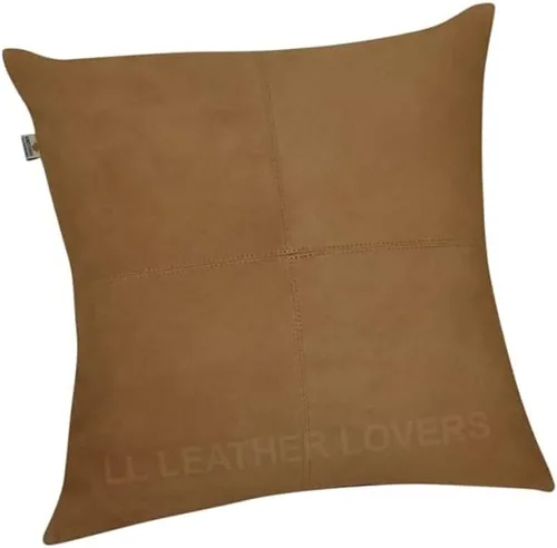Vista 21 de LL LEATHER LOVERS Funda de almohada de piel de cordero - Funda de cojín para sofá, fundas decorativas para sala de estar y dormitorio, 20 x 20 Negro