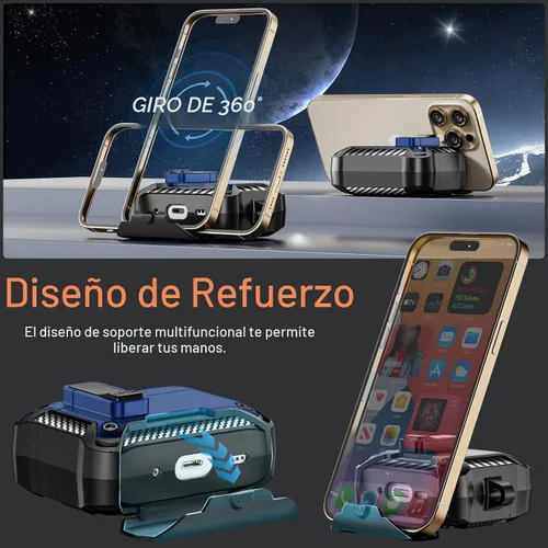 Vista 3 de Funda para AirPods Pro de 2 generación con soporte para teléfono, diseño de interruptor automático de protección completa contra caídas con kit