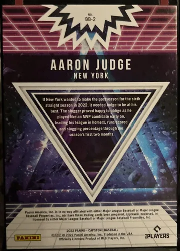 Vista 2 de 2022 Panini Capstone Big Bang #2 Aaron Judge New York Yankees MLB Baseball Card NM-MT