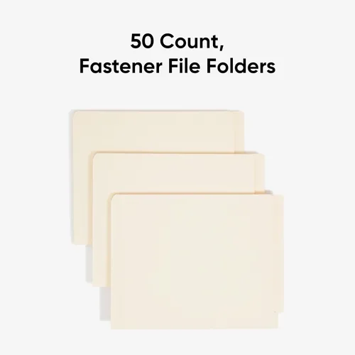 Vista 3 de Smead Carpeta de archivos con cierre de pestaña final, Shelf-Master con pestaña de corte recto reforzada, 50
