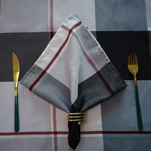 Vista 3 de SASTYBALE Servilletas cuadradas de tela de 20 x 20 pulgadas, juego de 4 servilletas a cuadros suaves para cenas, bodas, fiestas y vacaciones