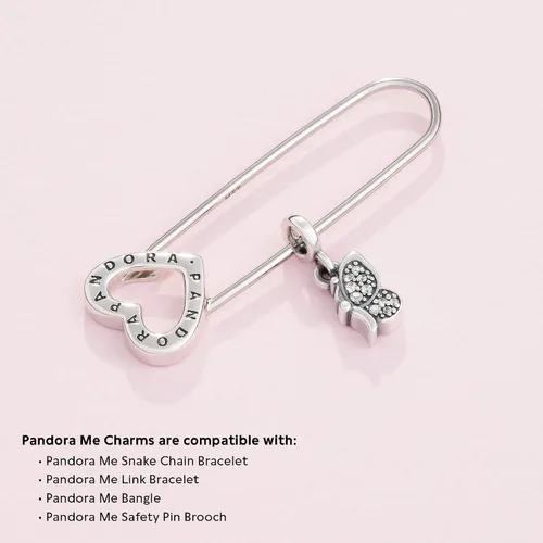 Vista 4 de PANDORA ME Jewelry - Colgante de mariposa con circonita cúbica en plata de ley Metal Circonita cúbica