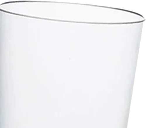 Vista 2 de Gralara Cubo de basura moderno transparente para escritorio, cesta de basura redonda, cesta de papel para desperdicios, cestas para sala de estar