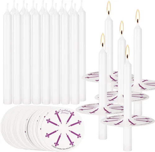 Vista 28 de Juego de 20 velas de pilar negras de 2 pulgadas de ancho x 4 pulgadas de alto, decoración elegante para el hogar, eventos y celebraciones, acabado