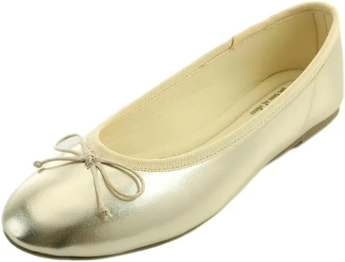 Vista 48 de FEVERSOLE Zapatos planos de ballet de patente para mujer, color macarrón colorido Beige