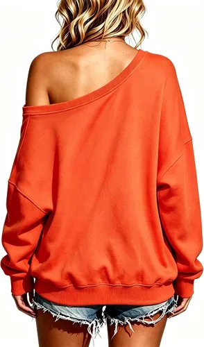 Vista 4 de Sudadera del día de San Patricio para mujer, hombros descubiertos, manga larga, trébol irlandés de la suerte, camisas navideñas 1