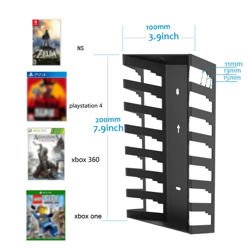Vista 2 de Monzlteck Video Game Case Storage Wall Mount,Gaming Accessories