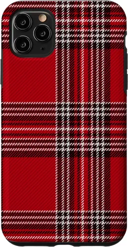 Vista 13 de Funda con diseño de Navidad a cuadros rojos para iPhone 13 Pro Max