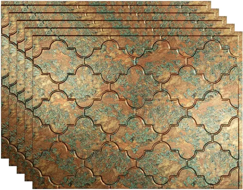 Vista 32 de FASÄDE Mónaco - Panel decorativo de vinilo para salpicaduras de 18 x 24 pulgadas en acero galvanizado (paquete de 5)
