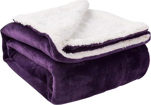 Vista 46 de NANPIPER - Manta de forro polar Sherpa, suave y esponjosa, mantas individuales para sofá, color negro, de 60x80 pulgadas