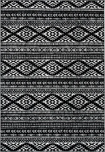 Vista 27 de SAFAVIEH Tapete decorativo de la colección Tulum de 2 x 3 pies, color negro y marfil, diseño tribal bohemio marroquí, no desprende pelo y es