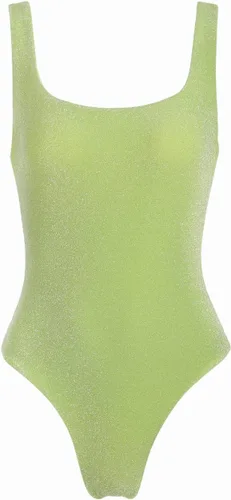 Vista 5 de BERLOOK Traje de baño de una pieza Lurex para mujer, con cuello cuadrado, control de abdomen, espalda descubierta