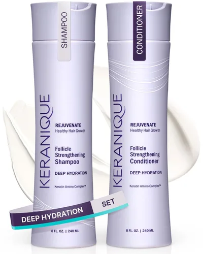 Vista 11 de Keranique Champú y Acondicionador Seguro para el Color - Champú y Acondicionador para Proteger y Extender el Color para Mujeres con Cabello Seco