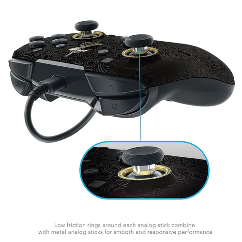 Vista 6 de PDP Gaming Zelda Wired Pro Controller Faceplate BlackGold - Nintendo Switch